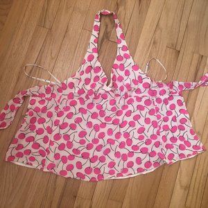 Nanette Lepore cherry sequin halter top